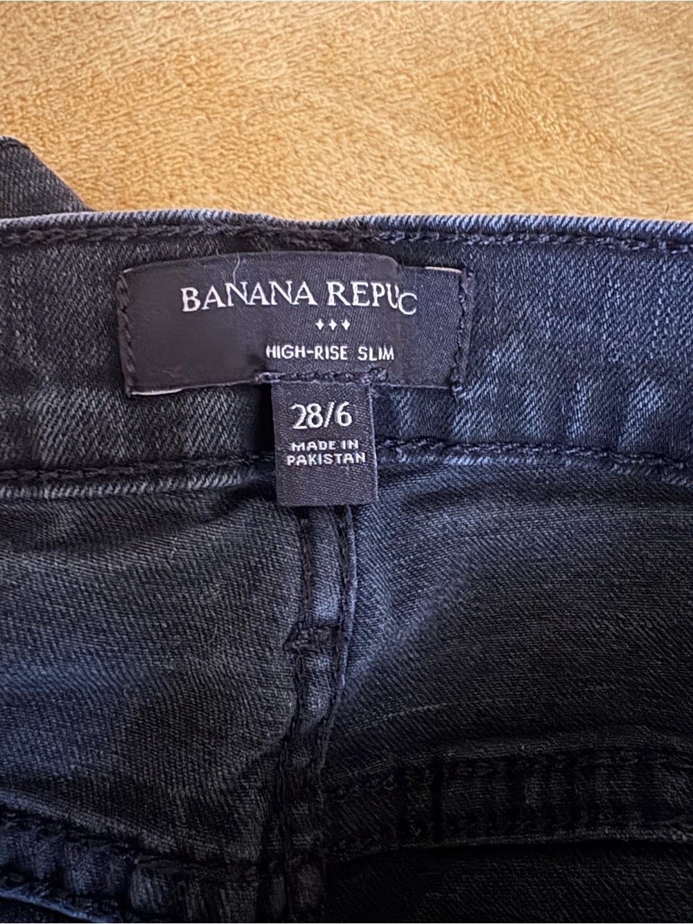 Banana Republic High-Rise Slim Jeans in Black